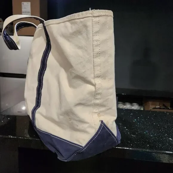 VTG LL Bean Boat & Tote Canvas Bag Zip Close USA Made XL X-Large - Picture 3 of 16